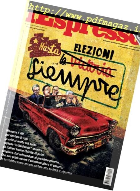 L’Espresso – 11 Dicembre 2016 Cover