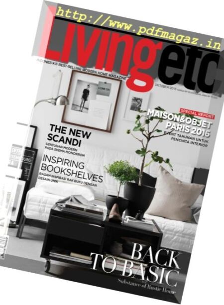 Living Etc Indonesia – Oktober 2016 Cover