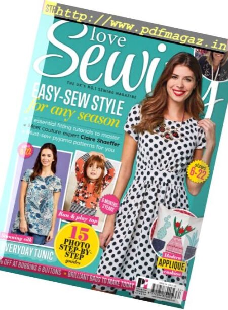 Love Sewing – Issue 34, 2016 Cover