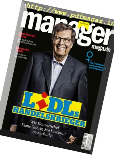 Manager Magazin – Januar 2017 Cover
