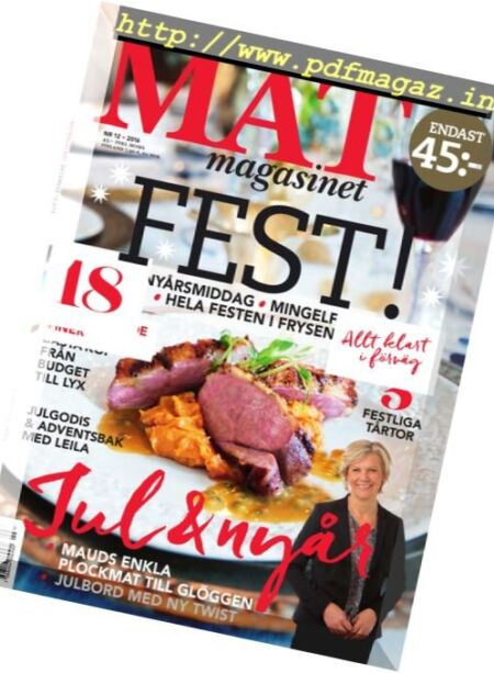 Matmagasinet – December 2016 Cover
