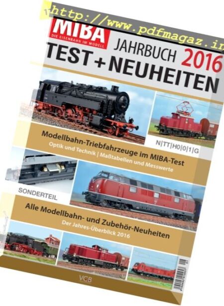MIBA Test + Neuheiten – Jahrbuch 2016 Cover