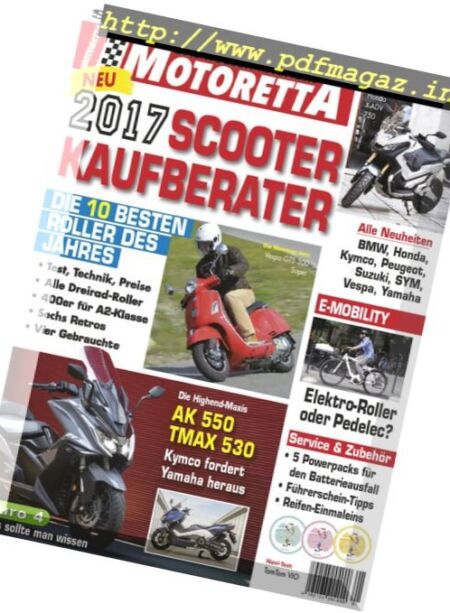 Motoretta – Scooter Kaufberater 2017 Cover