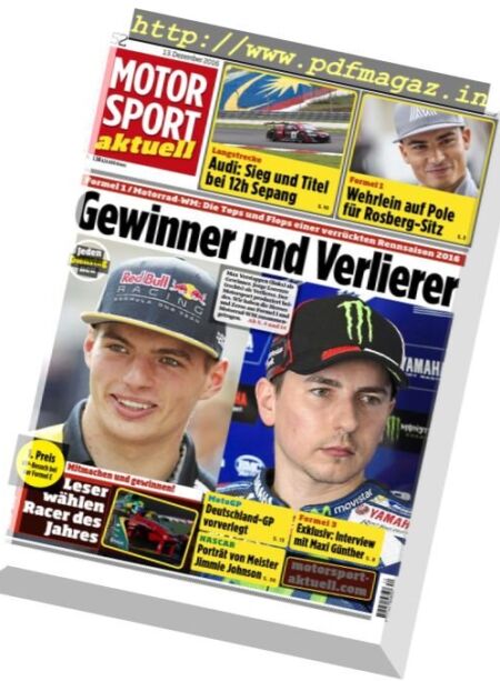 Motorsport Aktuell – 13 Dezember 2016 Cover