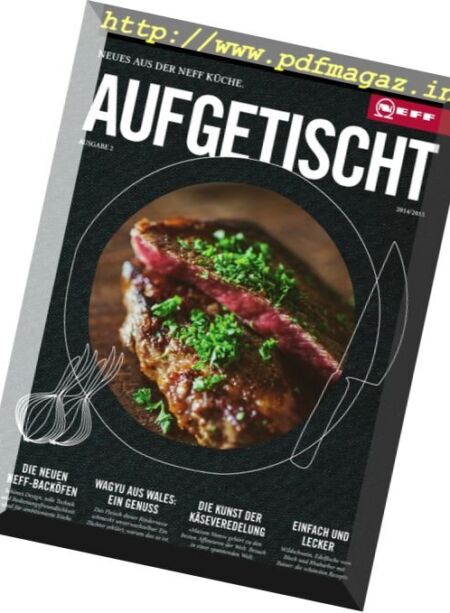 Neff Magazin Aufgetischt – Nr.2, 2014-2015 Cover