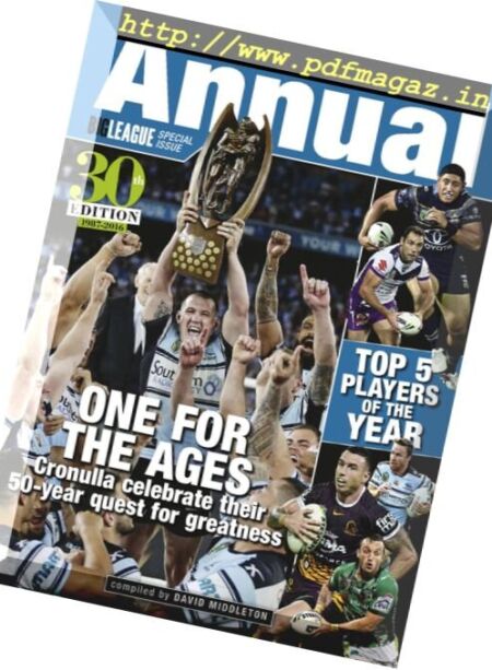 Official Rugby League Annual – 2016 Cover