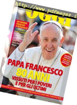 Oggi – Gli 80 Anni Di Francesco – Dicembre 2016