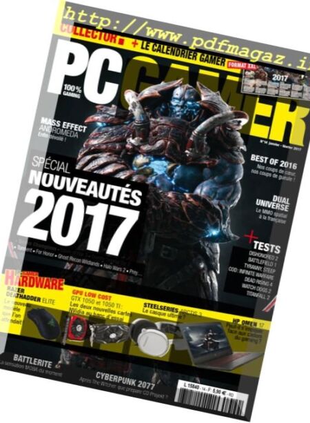 PC Gamer France – Janvier-Fevrier 2017 Cover