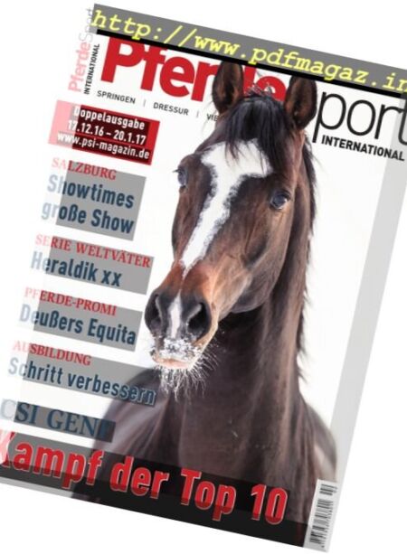 Pferdesport International – 17 Dezember 2017 Cover
