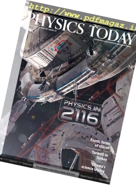 Physics Today – December 2016 Cover