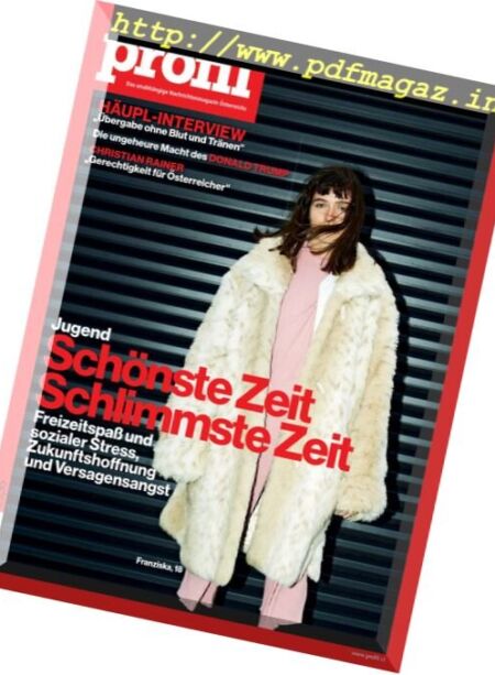 Profil – 21 November 2016 Cover