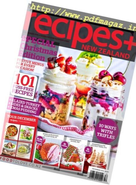 recipes+ New Zealand – December 2016 Cover