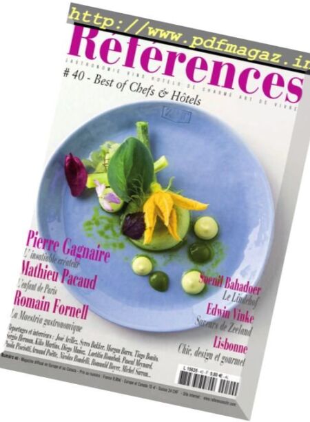 References Hoteliers Restaurateurs – N 40, 2016 Cover