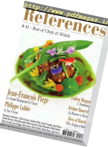 References Hoteliers Restaurateurs – N 41, 2016 Cover