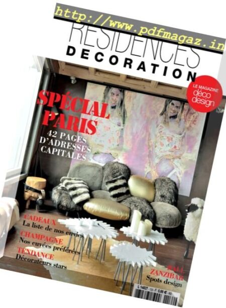 Residences Decoration – Janvier-Fevrier 2017 Cover