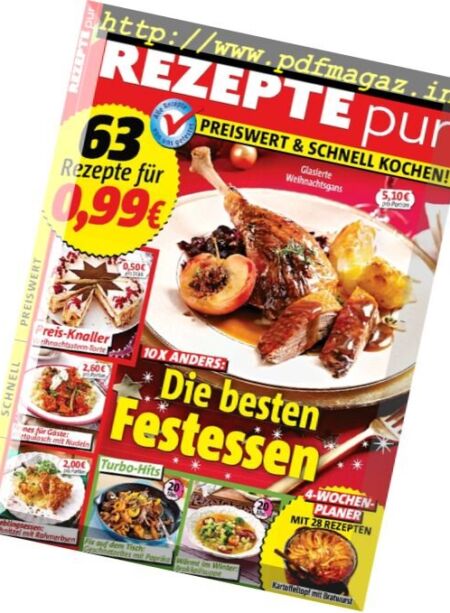 Rezepte Pur – Dezember 2016 Cover