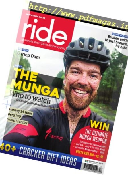 Ride South Africa – December 2016 Cover