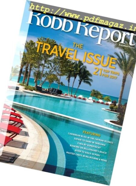 Robb Report USA – January 2017 Cover