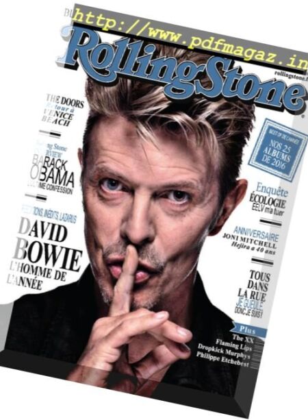 Rolling Stone France – Janvier 2017 Cover