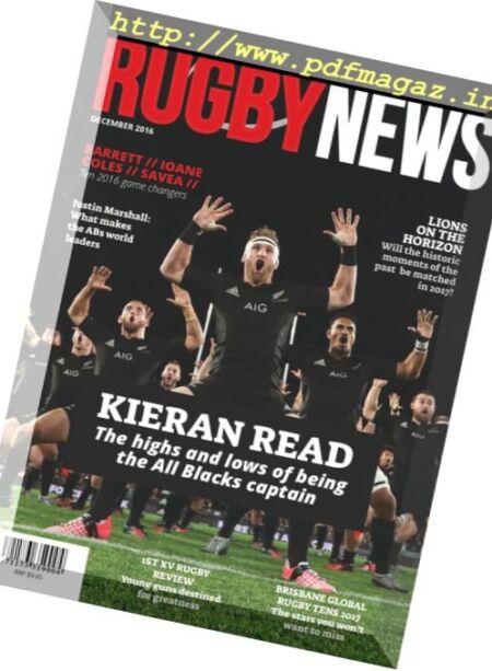 Rugby News – December 2016 Cover
