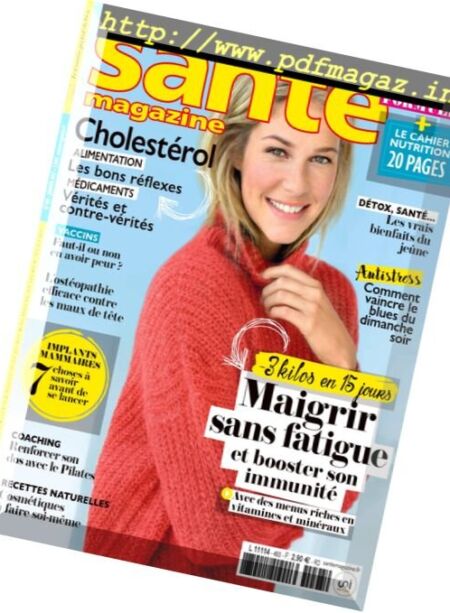 Sante Magazine – Janvier 2017 Cover