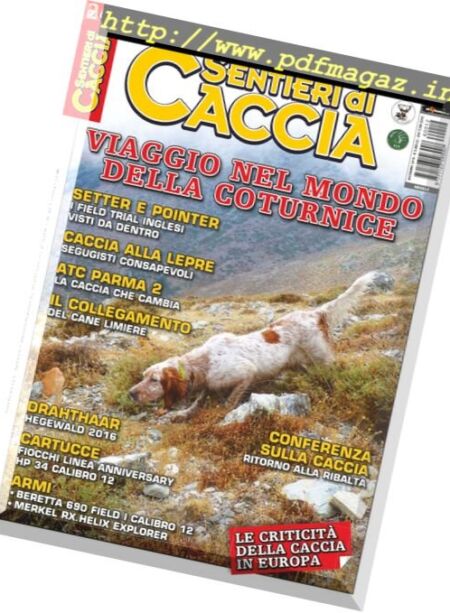Sentieri Di Caccia – Dicembre 2016 Cover