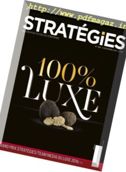 Strategies – 8 Decembre 2016
