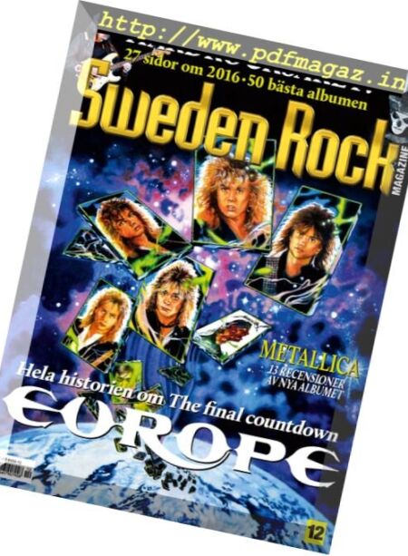 Sweden Rock – Januari 2017 Cover