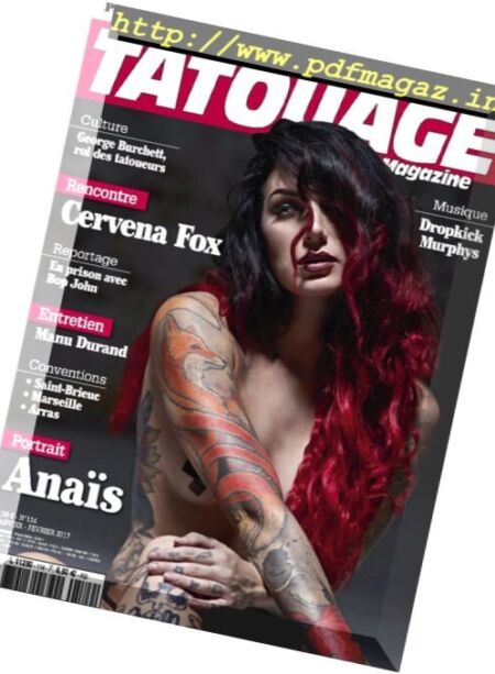 Tatouage Magazine – Janvier-Fevrier 2017 Cover