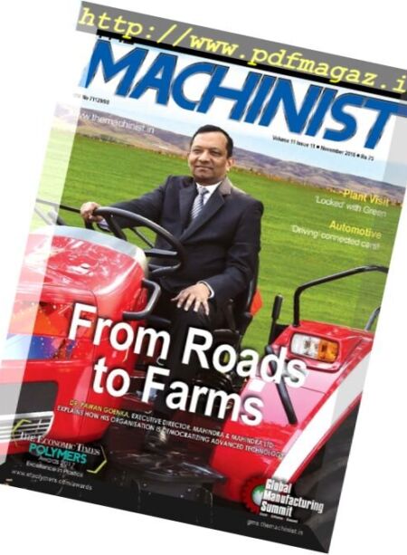 The Machinist – November 2016 Cover