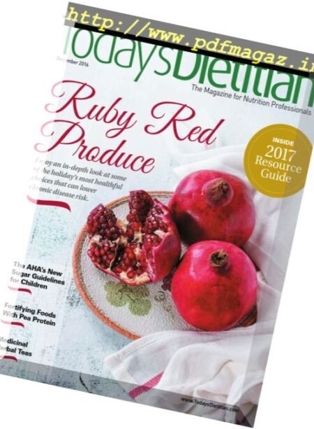 Today’s Dietitian – December 2016 Cover