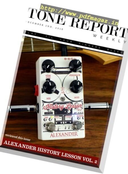 Tone Report Weekly – Issue 156, December 2 2016 Cover