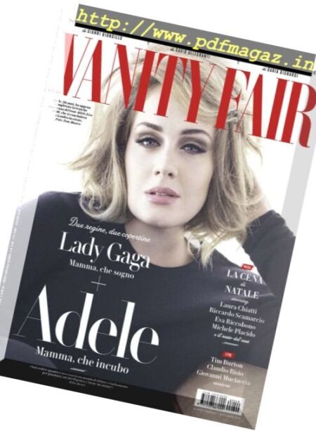 Vanity Fair Italia – 14 Dicembre 2016 Cover