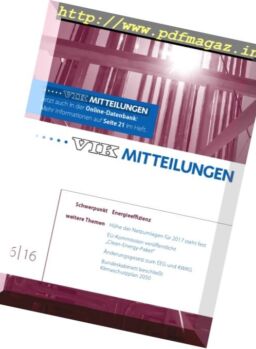 VIK Mitteilungen – Nr.6, 2016