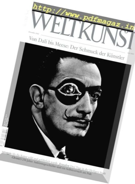 Weltkunst – Dezember 2016 Cover