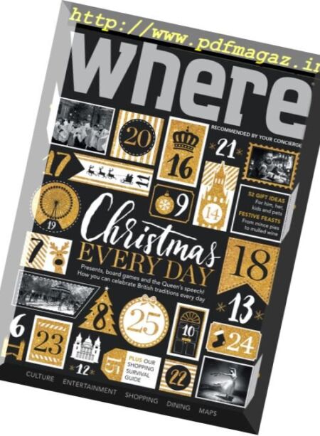 Where London – December 2016 Cover