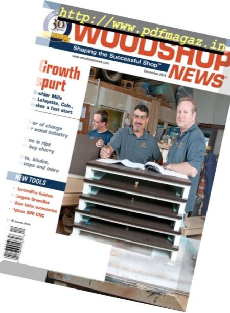 Woodshop News – December 2016 Cover