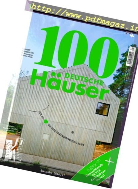 100 Deutsche Hauser – 2016-2017 Cover