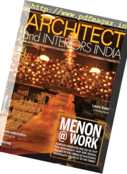 Architect and Interiors India – January 2017