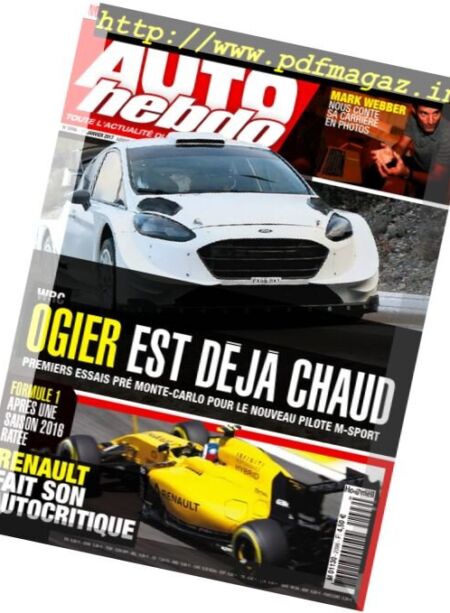 Auto Hebdo – 11 Janvier 2017 Cover