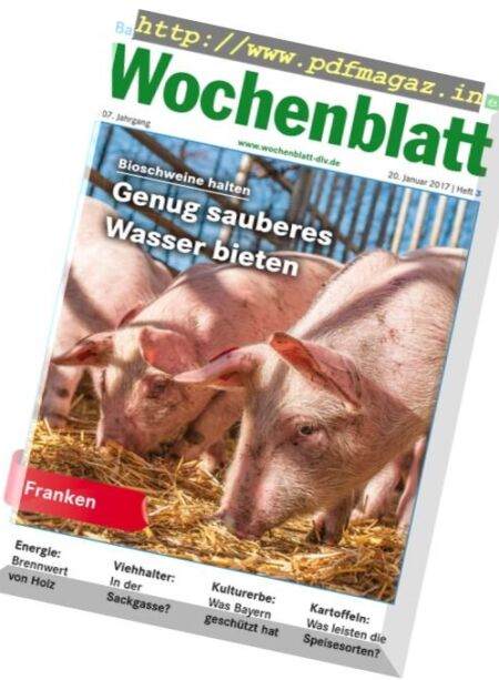 Bayerisches Landwirtschaftliches Wochenblatt – 20 Januar 2017 Cover
