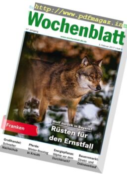 Bayerisches Landwirtschaftliches Wochenblatt – 3 Februar 2017