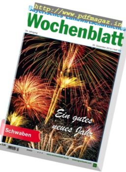 Bayerisches Landwirtschaftliches Wochenblatt – 30 Dezember 2016