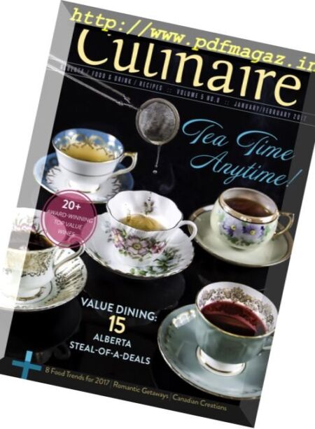 Culinaire Magazine – January-February 2017 Cover
