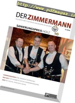 Der Zimmermann – Nr.12, 2016