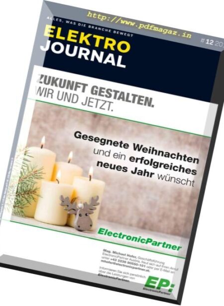 Elektro Journal – Dezember 2016 Cover