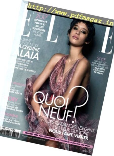 Elle France – 30 Decembre 2016 au 5 Janvier 2017 Cover