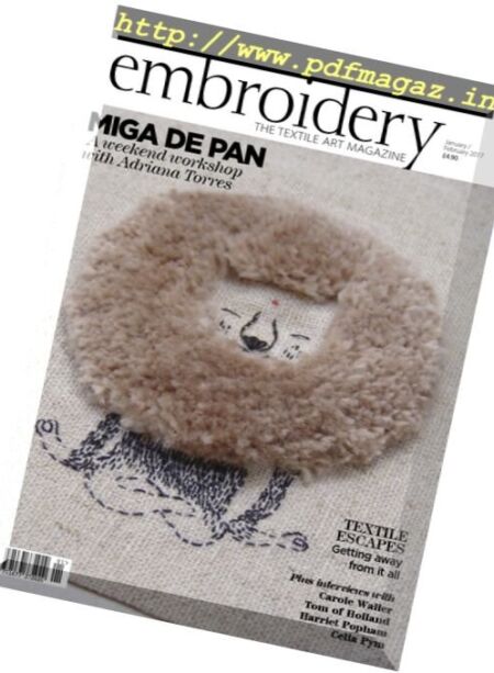 Embroidery Magazine – January-February 2017 Cover