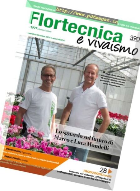 Flortecnica e Vivaismo – Novembre-Dicembre 2016 Cover