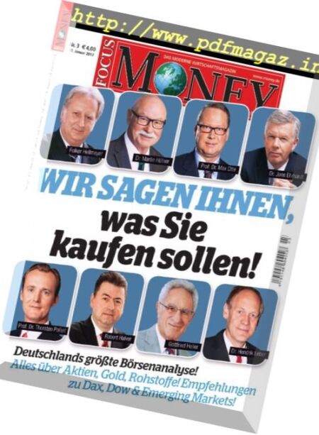Focus Money – 11 Januar 2017 Cover